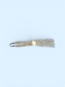 Collier long perle blanc au corne
